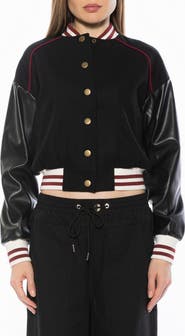 Alexia Admor Ciela Varsity Bomber Jacket