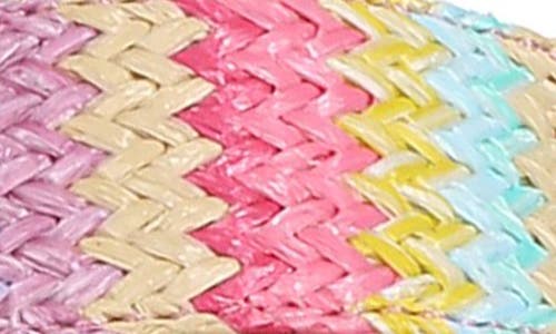 Shop Blowfish Malibu Kids' Journey Platform Sandal In Pink Multi Raffia