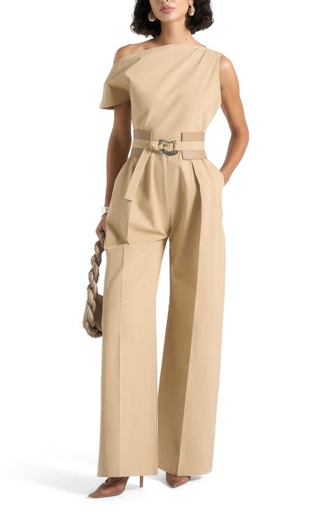 Valerie Tailored Off Shoulder Jumpsuit With Belt