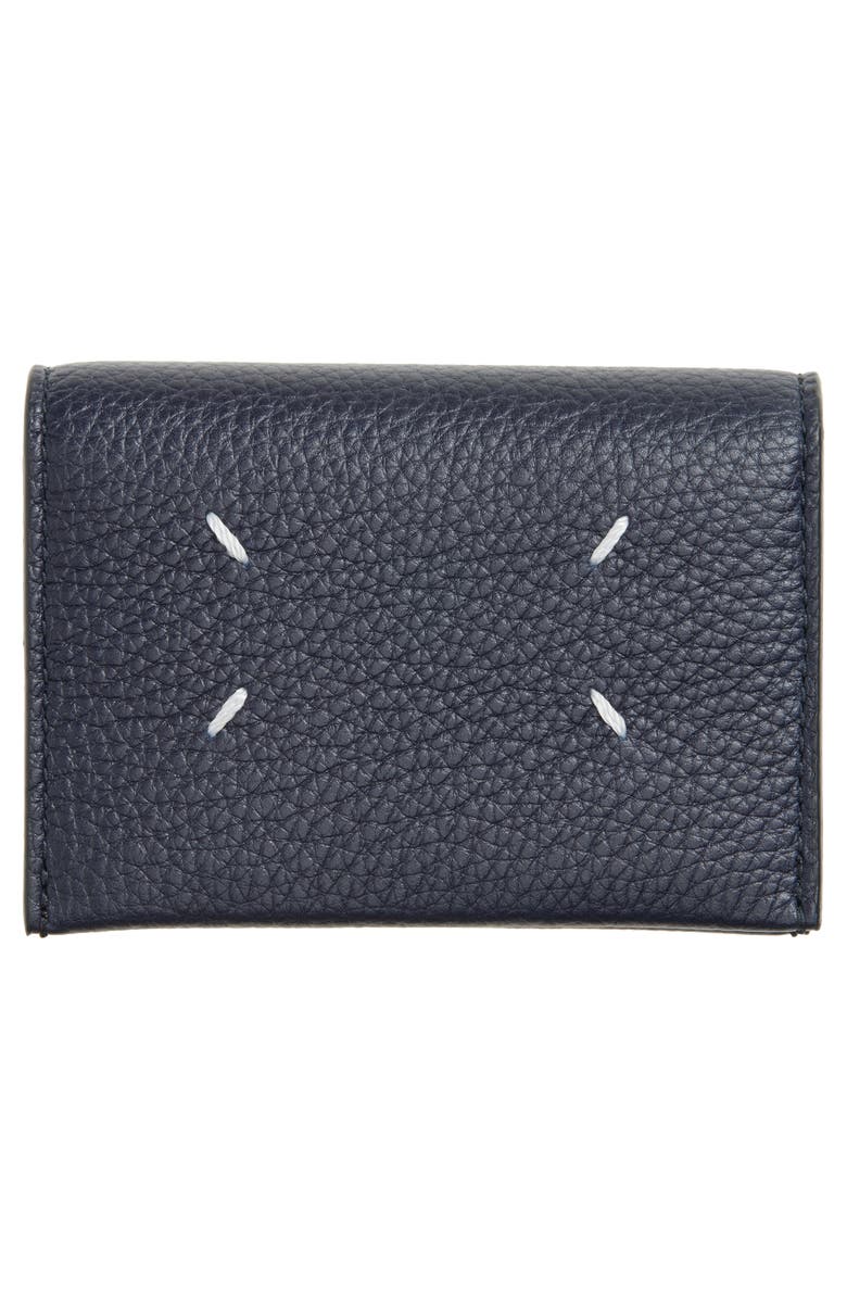 Maison Margiela Dress-Age Leather Bifold Card Case, Alternate, color, Crpuscule/ Black/ Black