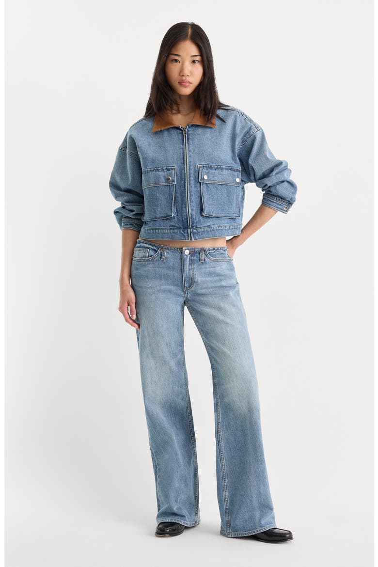 Ghost Waist Low Loose Wide Leg Jeans, Alternate, color, INDIGO1320