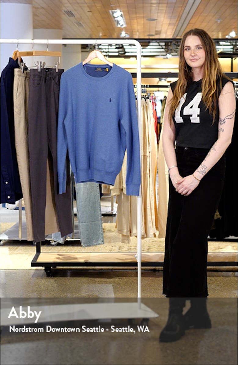 Piqué Crewneck Sweater, sales video thumbnail