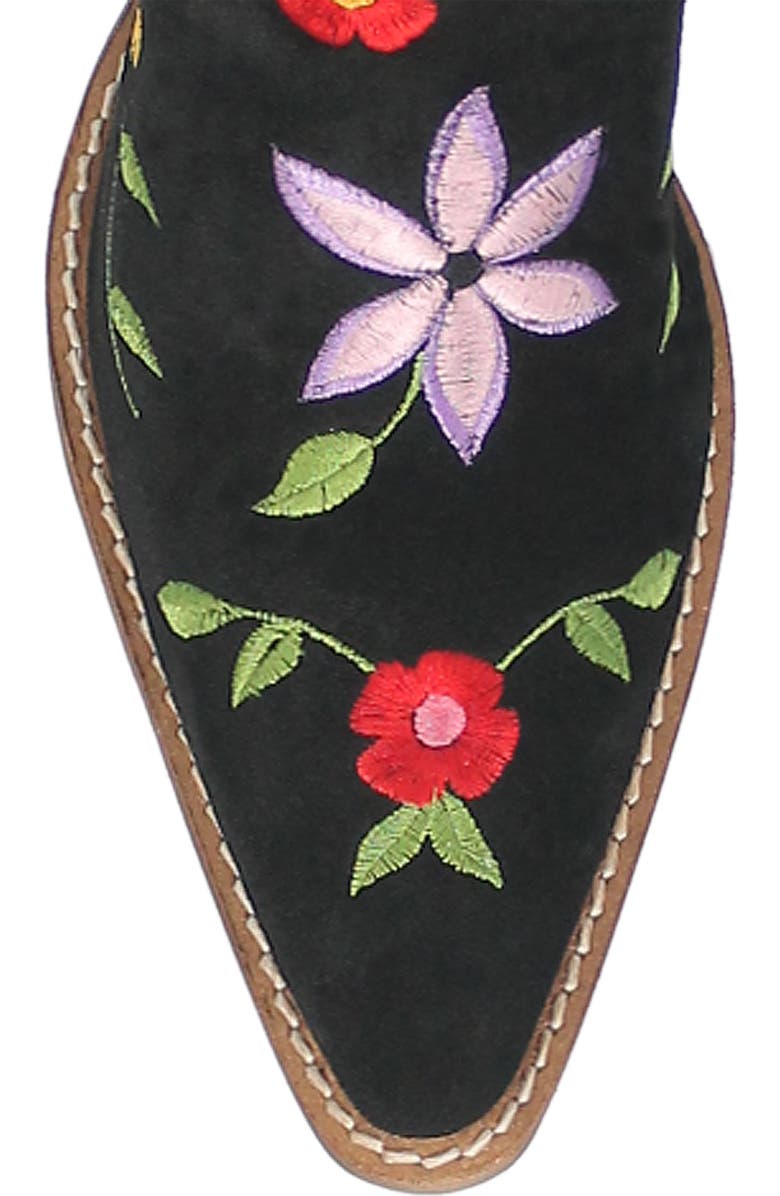 Dingo Flower Power Knee High Western Boot, Alternate, color, Black
