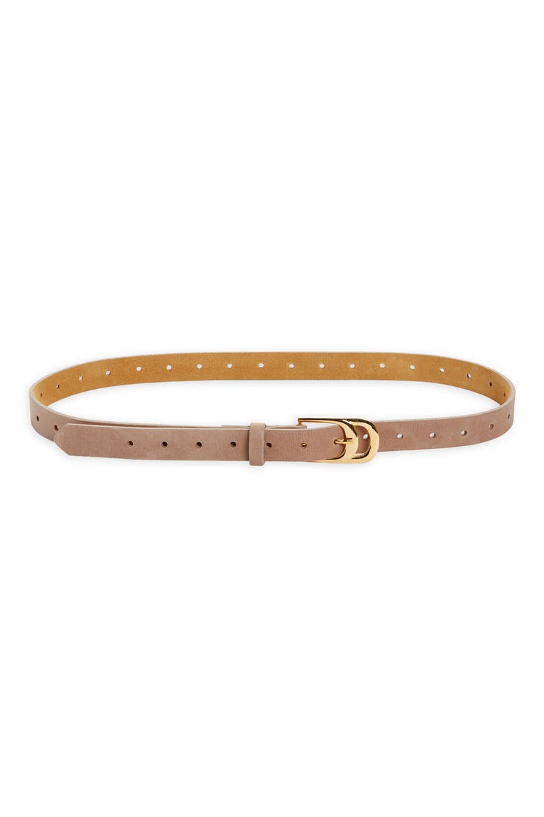 Infinity Leather Belt, Main, color, PARCHMENT