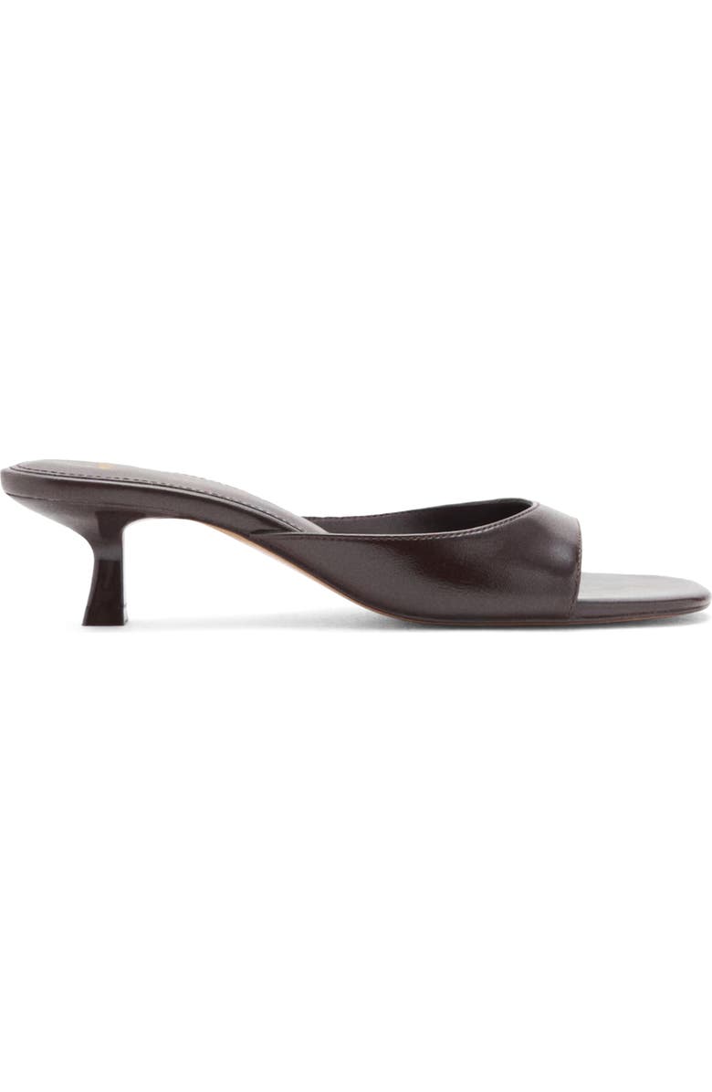 MANGO Kitten Heel Sandal, Alternate, color, Chocolate