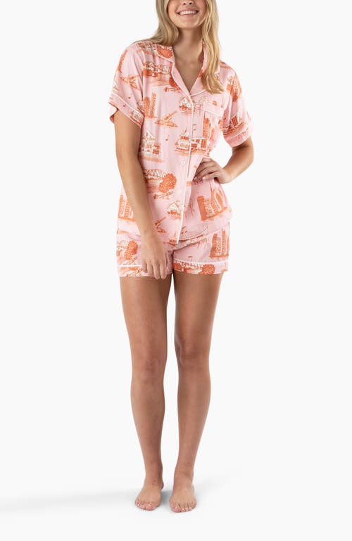 Katie Kime Nashville Toile Shorts Set In Pink