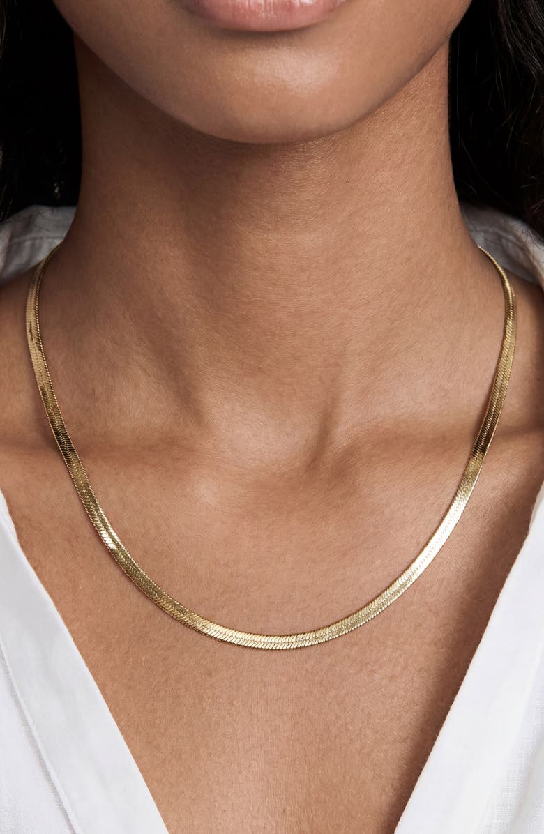 Ettika Brooklyn Snake Chain Necklace, Alternate, color, Gold