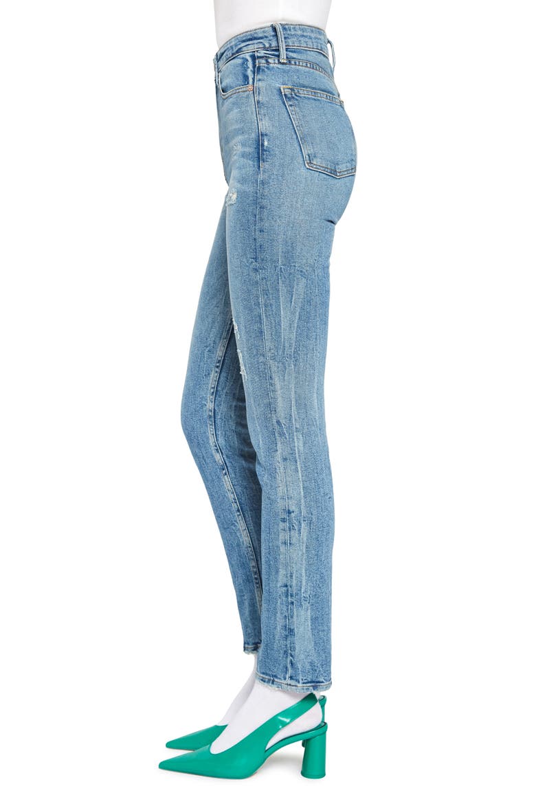 Eve High Waist Slim Straight Leg Jeans, Alternate, color, MEMPHIS