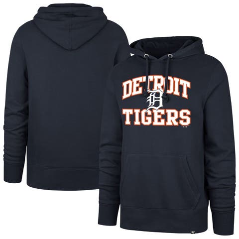 Men's '47  Navy Detroit Tigers Velocity Headline Pullover Hoodie