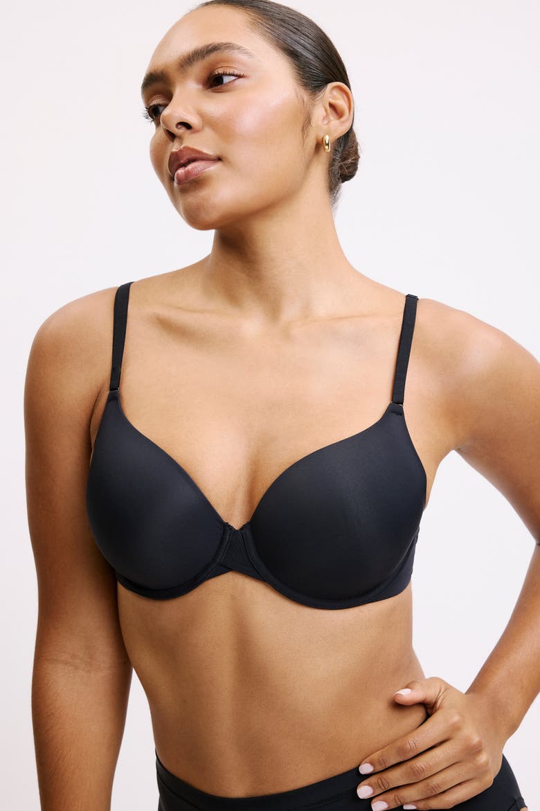 Base T-Shirt Bra, Alternate, color, Black