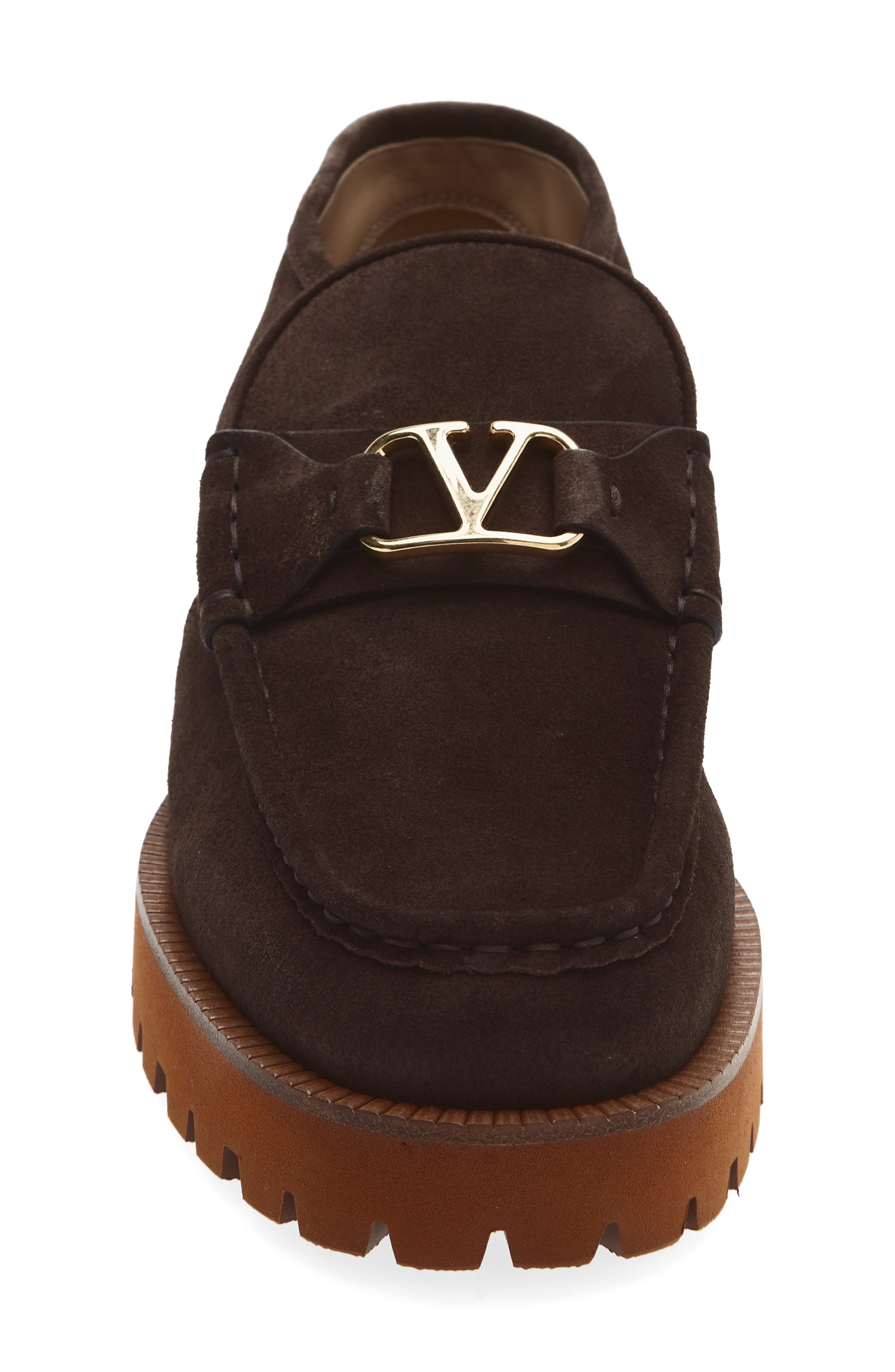 VLOGO Signature Leather Loafer Boot, Alternate, color, BROWN
