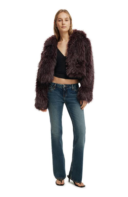Cotton On Gigi Faux Fur Jacket In Brown