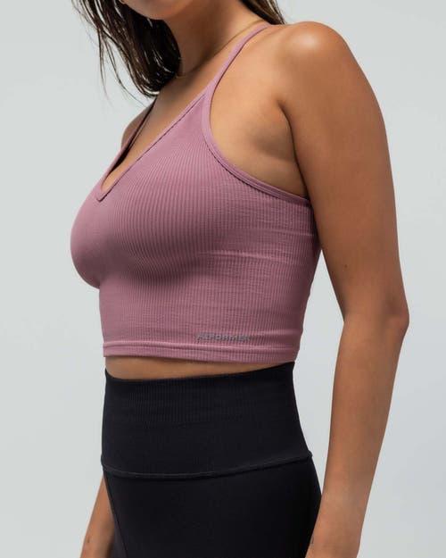 Reformer The Crop Racerback V-neck Tank Top In Purple