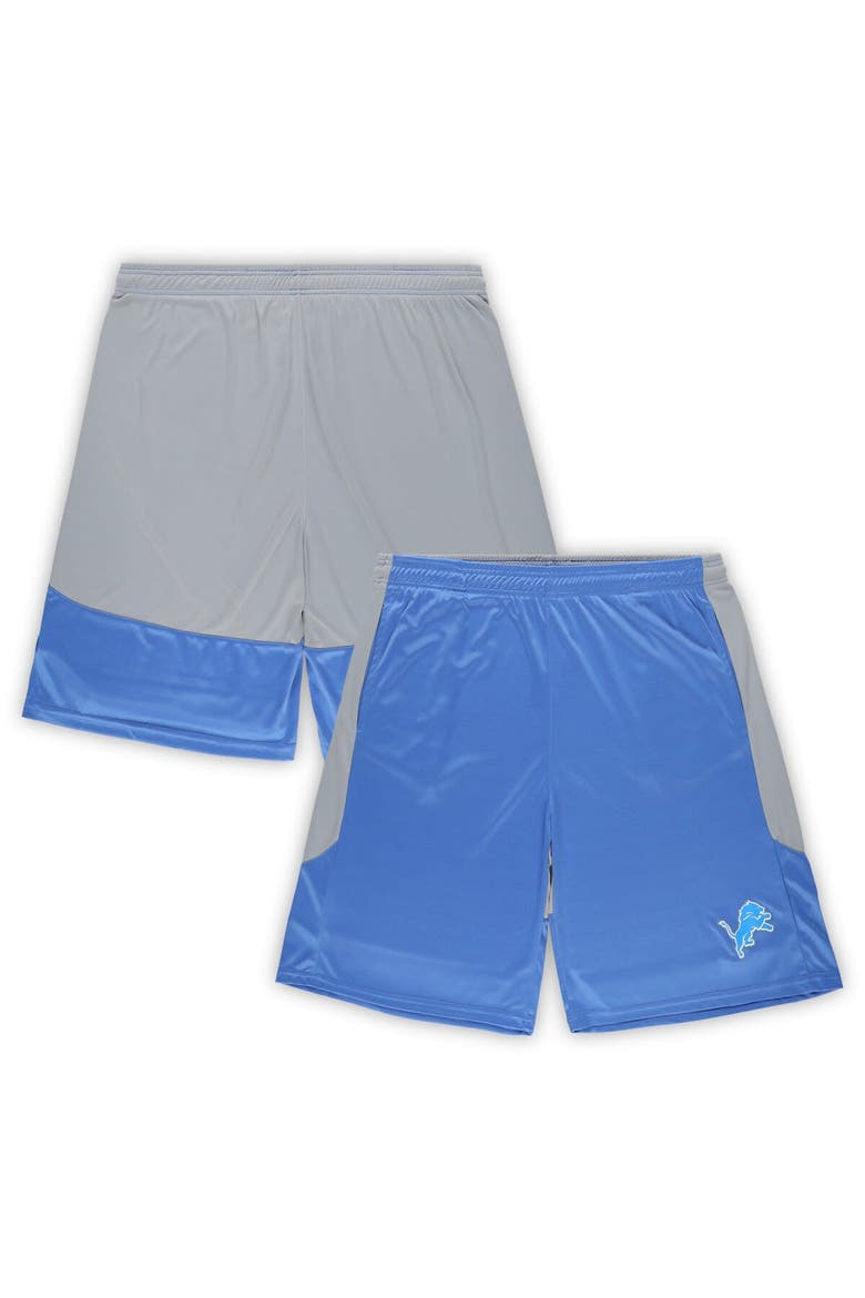 Men's Fanatics Branded Blue Detroit Lions Big & Tall Team Logo Shorts, Main, color, Blue