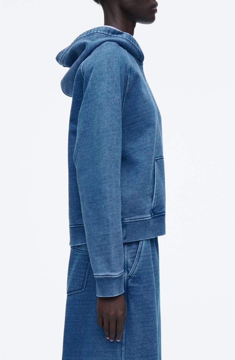 COS Cotton Jersey Denim Hoodie, Alternate, color, 
