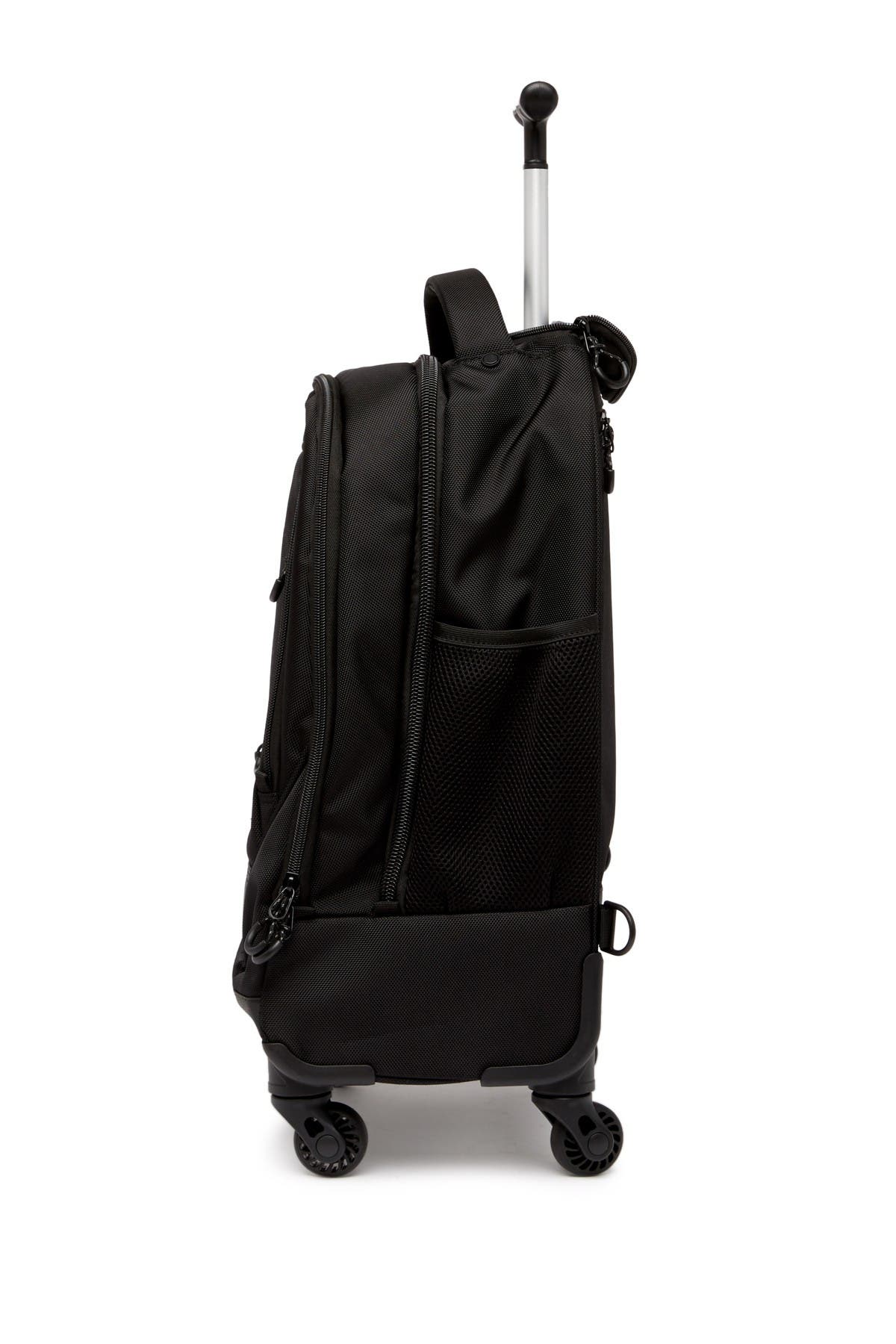 Reaction Kenneth Cole 1680D Poly 4 Wheel Roller Backpack, Alternate, color, Black
