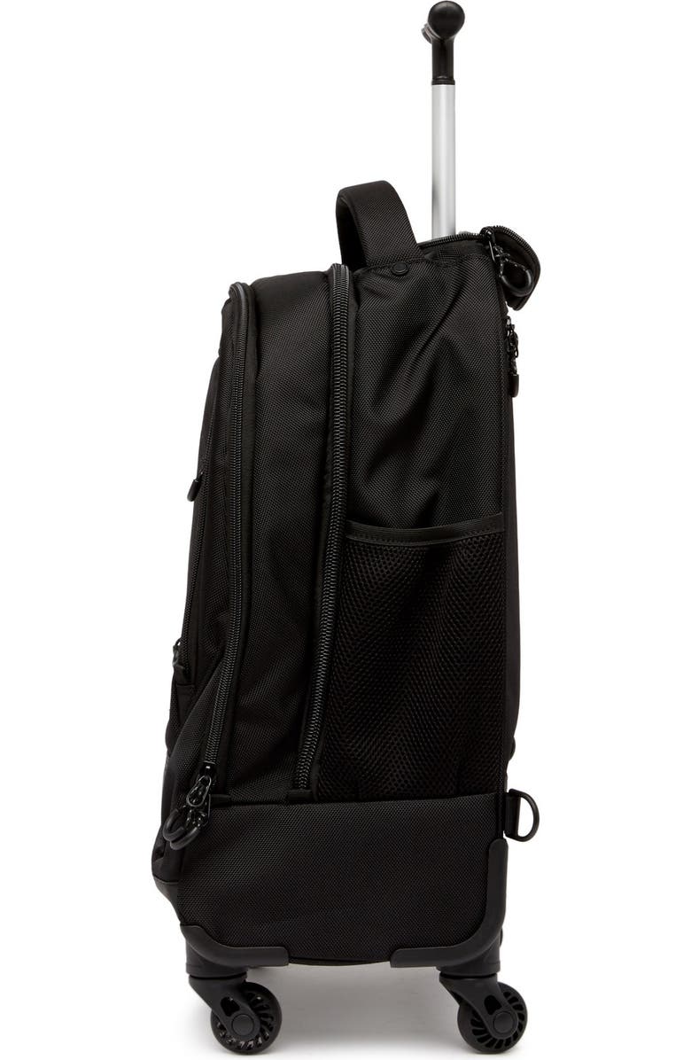 Reaction Kenneth Cole 1680D Poly 4 Wheel Roller Backpack, Alternate, color, Black