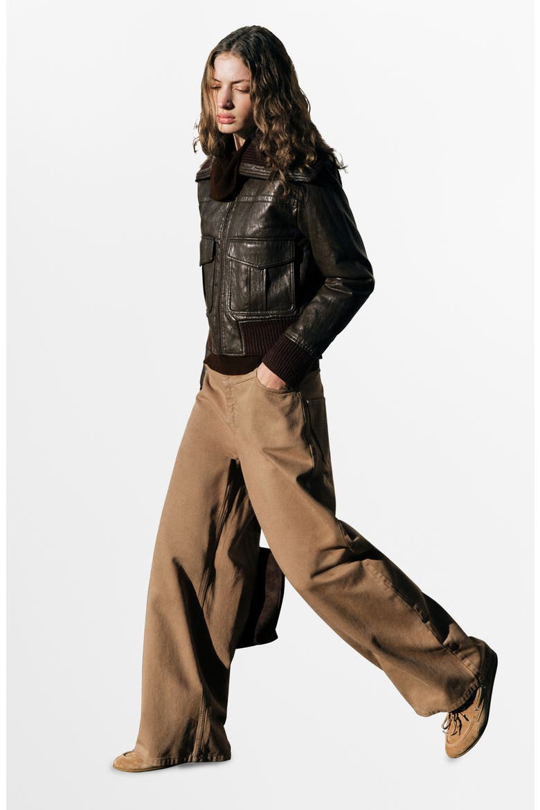 Wide Leg Jeans, Alternate, color, CARAMEL