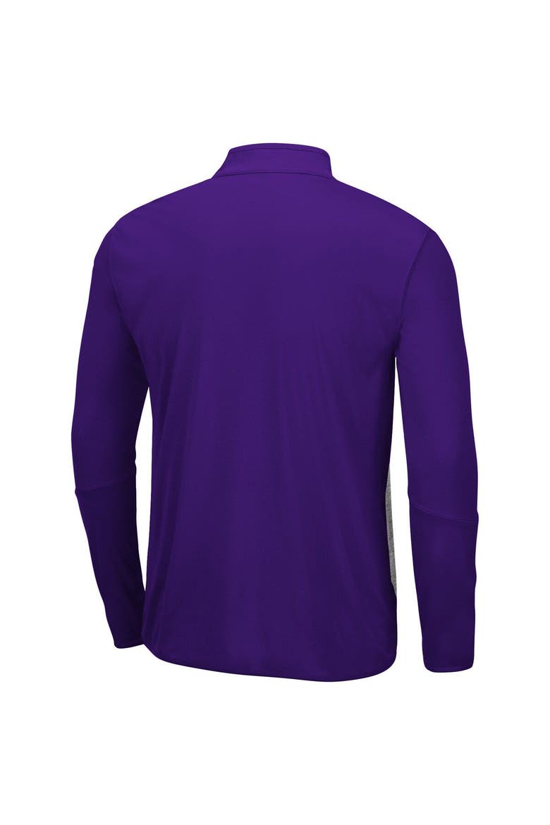 Men's Colosseum Heathered Gray/Purple Washington Huskies Prospect Quarter-Zip Jacket, Alternate, color, Heather Gray