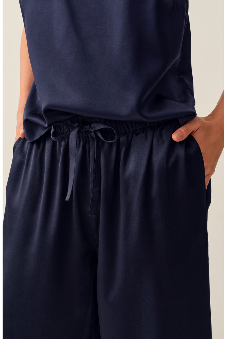 Olivia Silk Pajama Pants, Alternate, color, NAVY