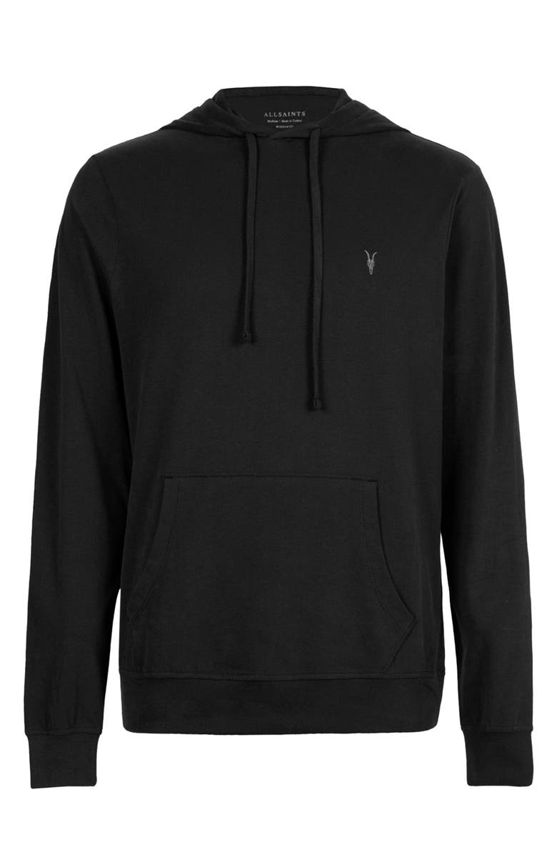 AllSaints Brace Brushed Cotton Hoodie, Alternate, color, Jet Black