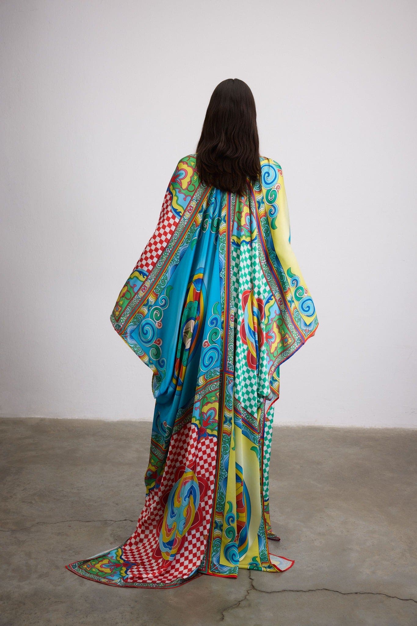 Dynasty Motif Printed Long Caftan - image 2