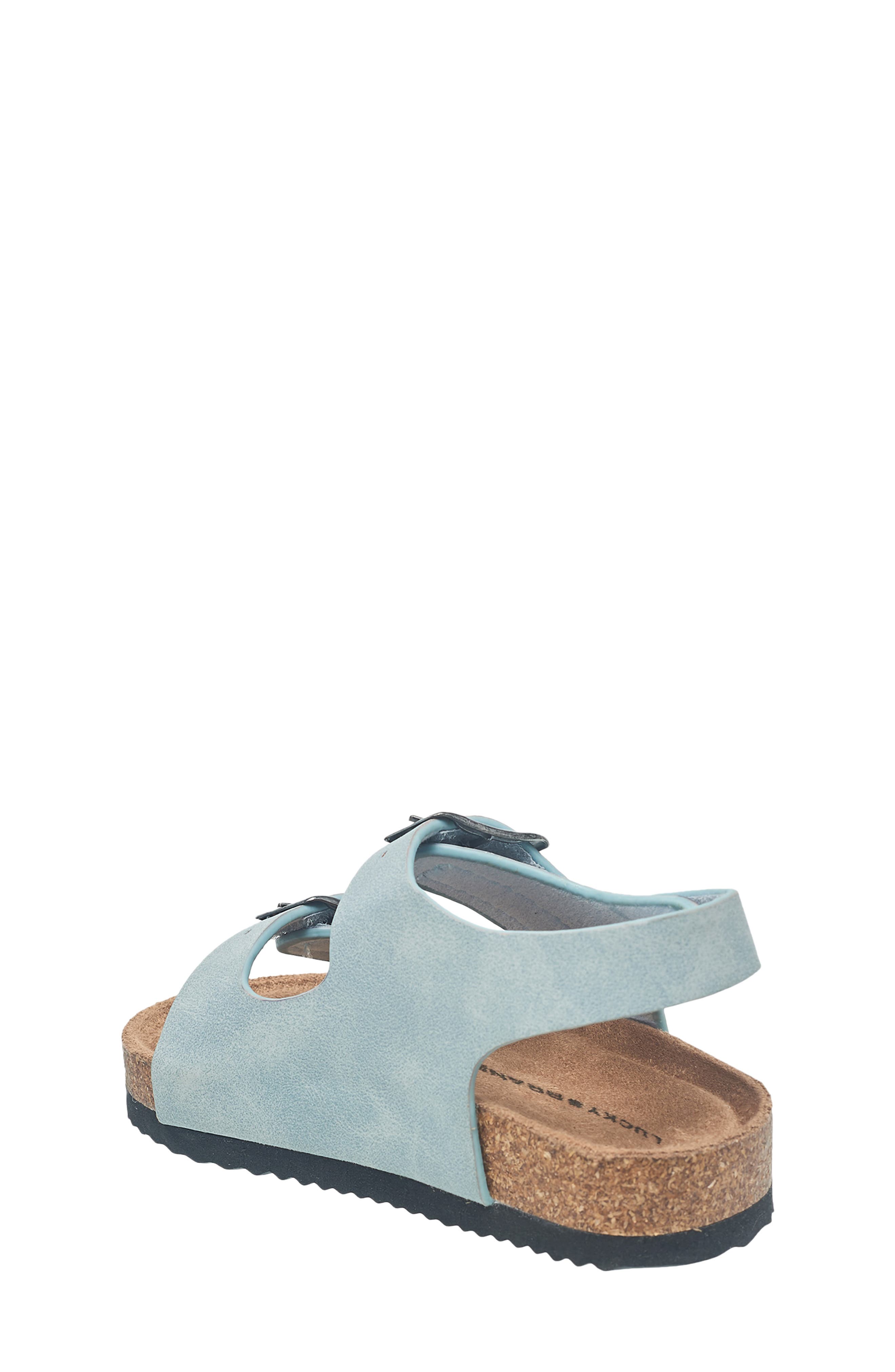 Lucky Brand Kids' Double Strap Sandal, Alternate, color, Light Blue