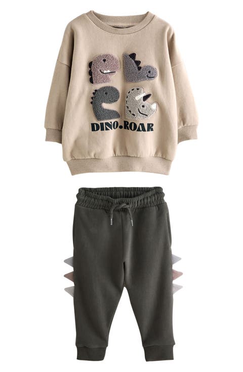 Kids' Colorblock Dinosaur Sweatshirt & Joggers Set (Toddler & Little Kid)