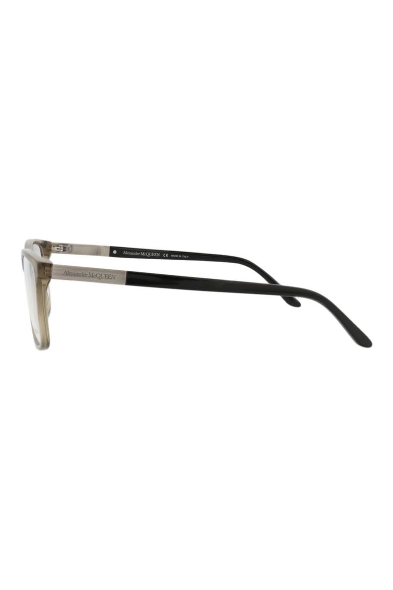 56mm Rectangular Optical Glasses, Alternate, color, GREEN SILVER TRANSPARENT