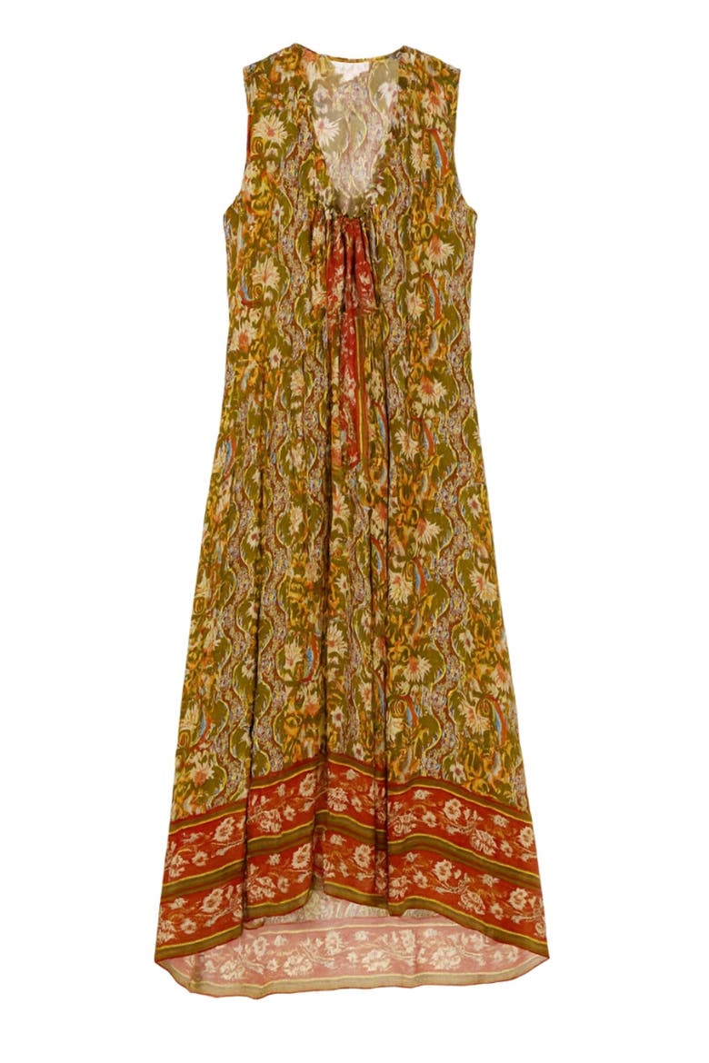 Isha Printed Dress, Alternate, color, Pesto Combo