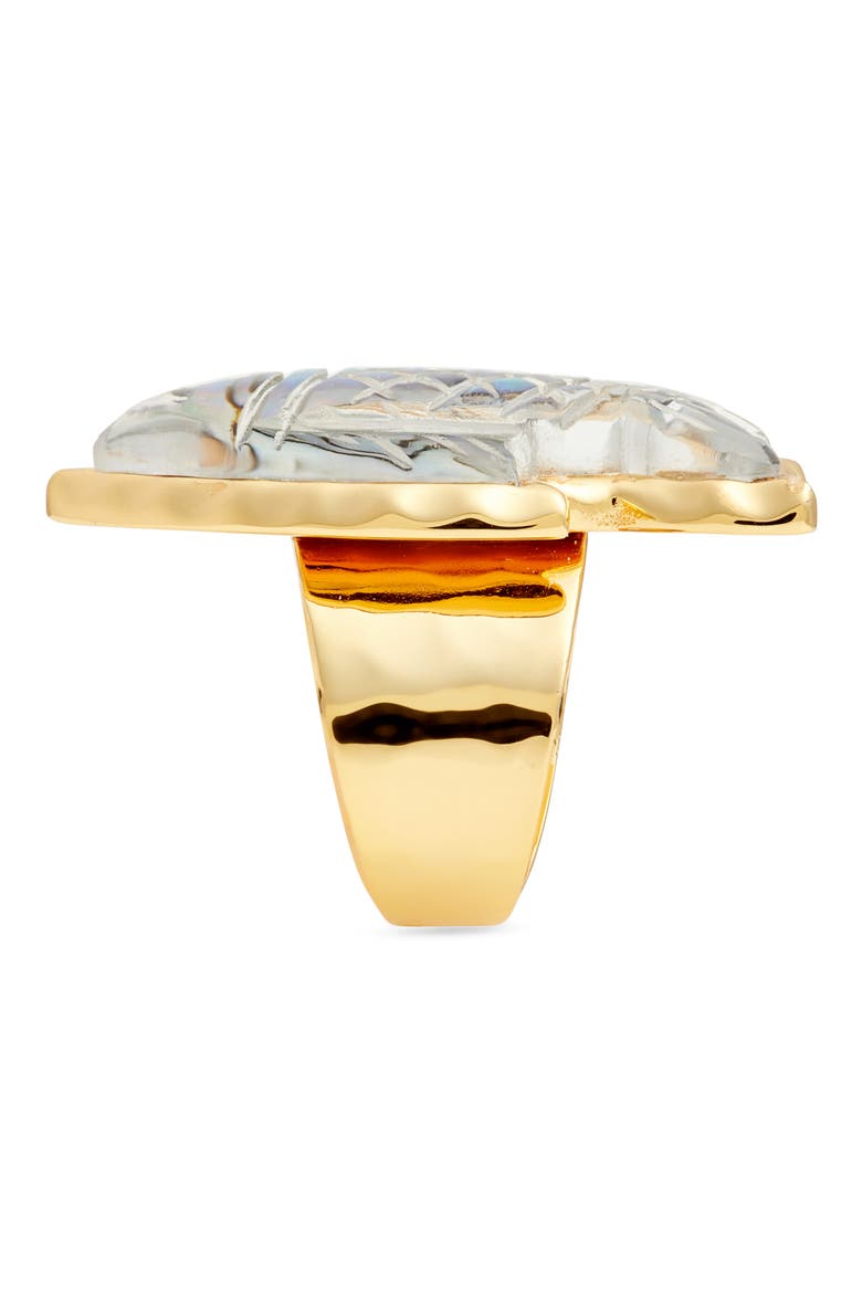 Abalone Fish Adjustable Ring, Alternate, color, BLUE MULTI