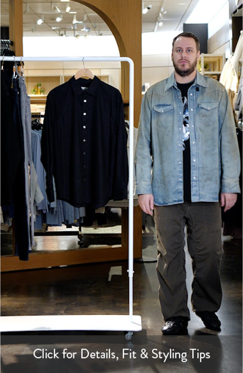 Julian Shaped Fit Stretch Print Button-Up Shirt, sales video thumbnail