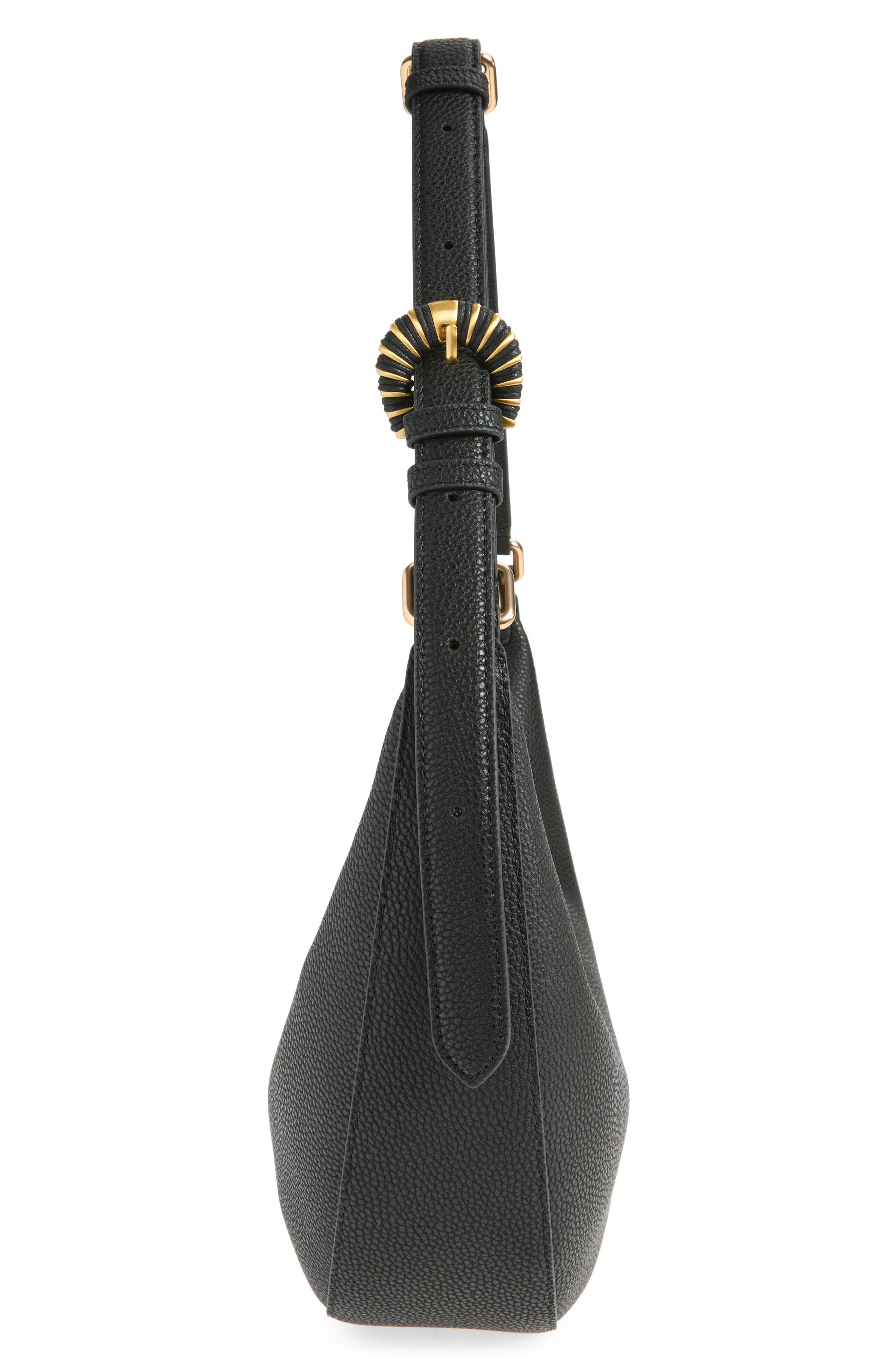 Sam Edelman Lucy Genuine Calf Hair Convertible Buckle Shoulder Bag, Alternate, color, Black