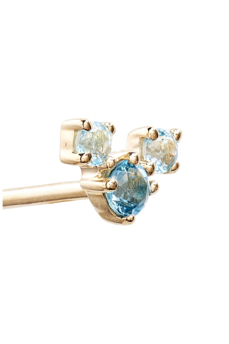 Blue Topaz Stud Earrings (Nordstrom Exclusive), Alternate, color, 14KY 6RD0.33