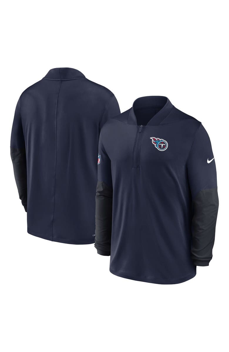 Nike Men's Nike Navy Tennessee Titans Sideline Dri-FIT Half-Zip Pullover, Alternate, color, Navy