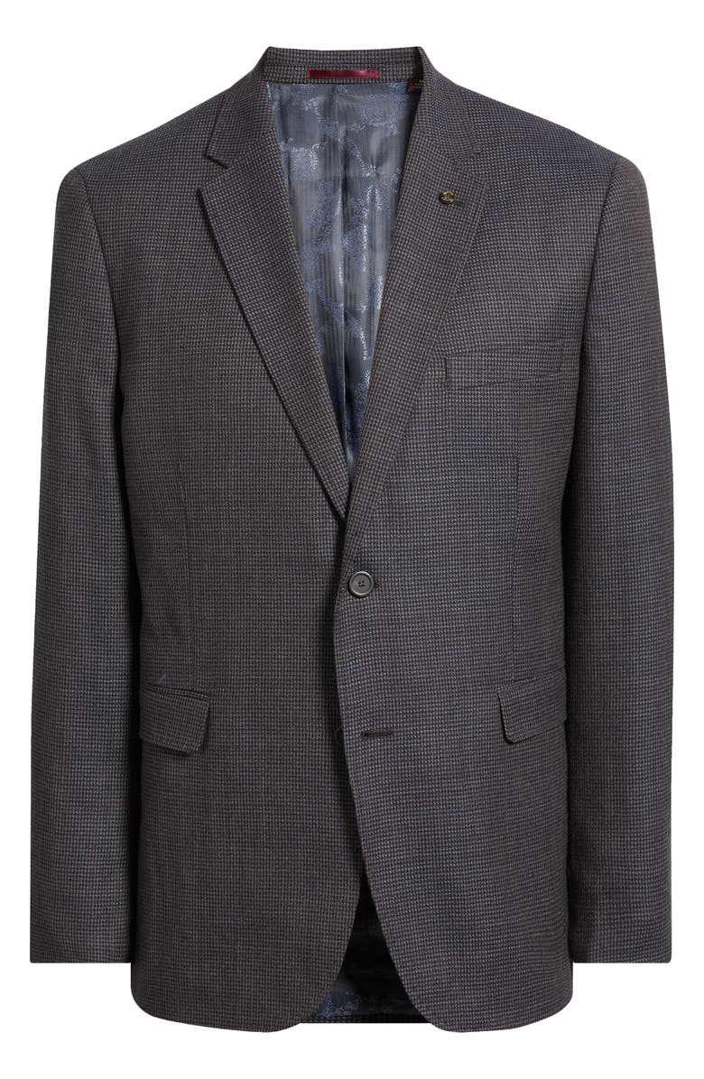 Johnston & Murphy Microcheck Wool Sport Coat, Alternate, color, Navy Check