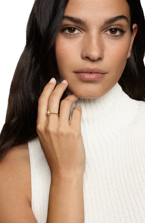 Petite Modern Renaissance Pyramid Ring