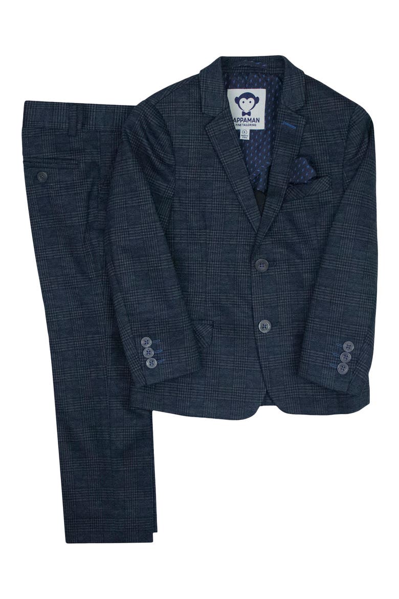 Kids' 2-Piece Stretch Mod Suit, Main, color, SHADOW PRINCE OF WALES