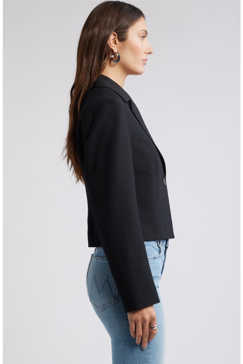 The Icon Cropped Blazer, Alternate, color, BLACK