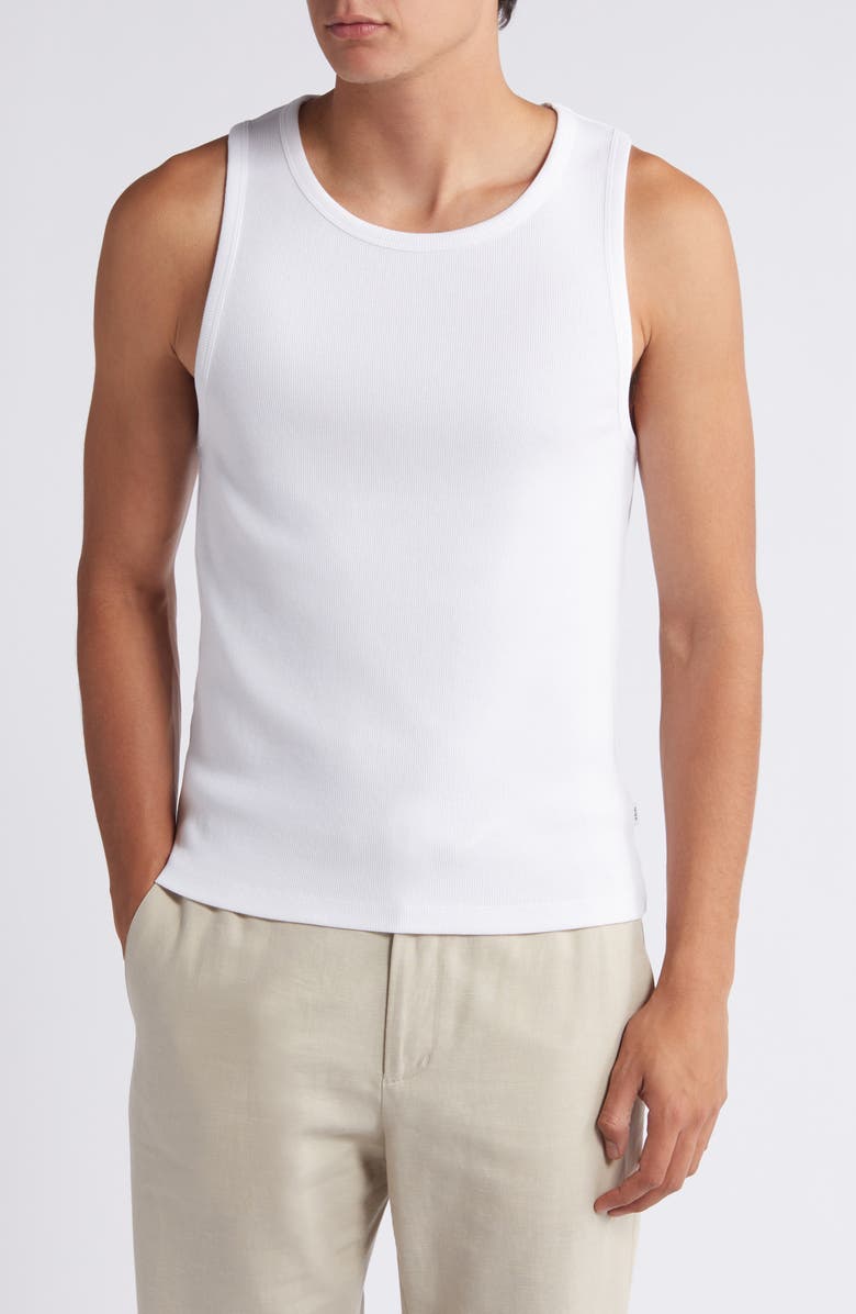 Wax London Montague Rib Stretch Cotton Tank Top, Main, color, 