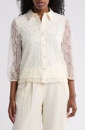 BY DESIGN Ashley Sequin Button-Up Shirt