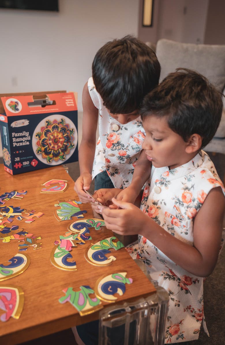 KULTURE KHAZANA Family Rangoli Puzzle 150-Piece Puzzle, Alternate, color, 
