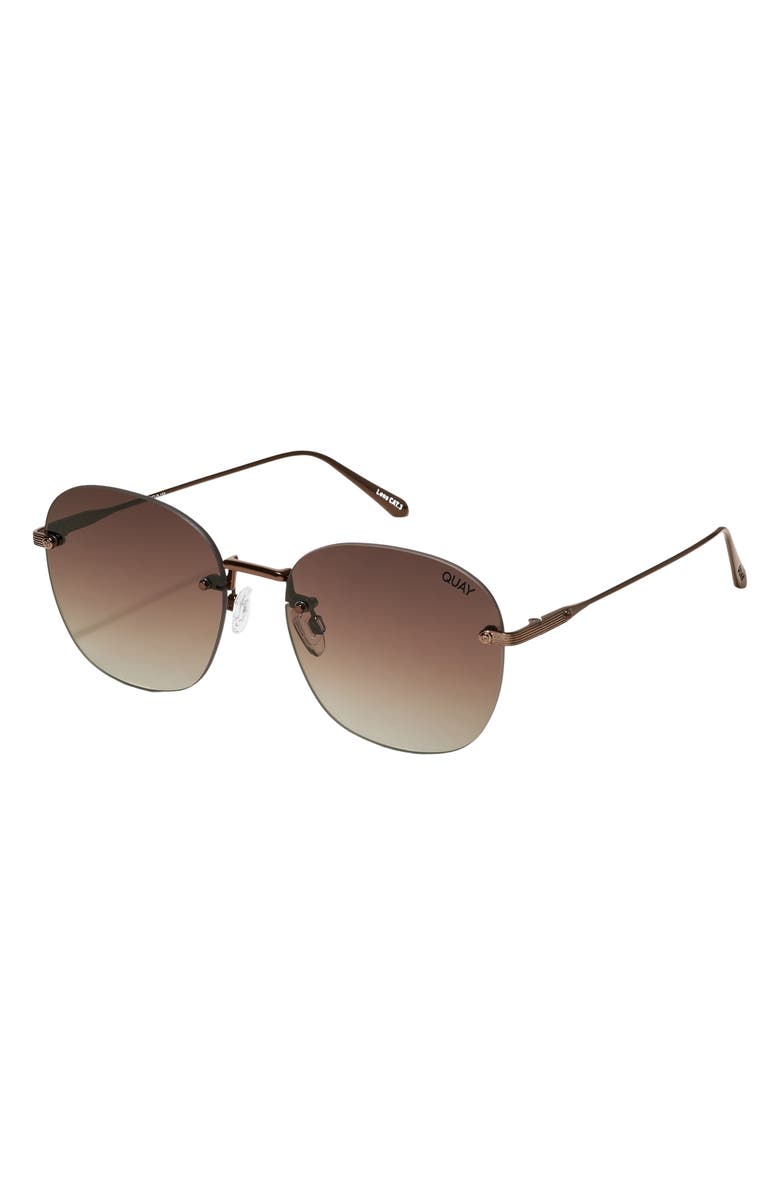 QUAY Jezabell Rimless 56mm Round Sunglasses, Alternate, color,