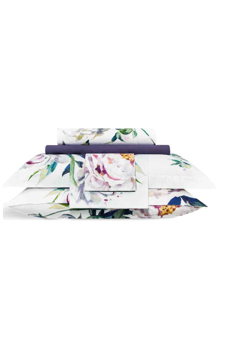 Peonia Flat Sheet, Main, color, Purple