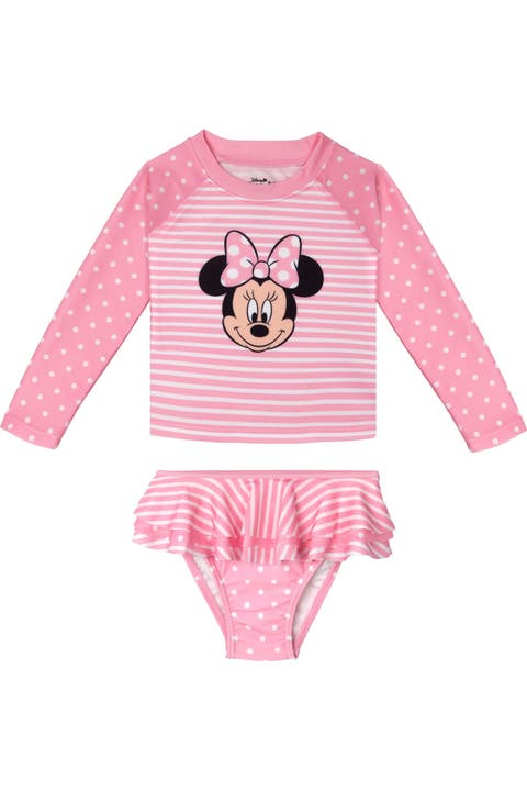 Minnie Mouse UPF 50+ 2-Piece Rash Guard and Bikini Set
