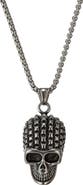EYE CANDY LOS ANGELES Men's Samuel Titanium Skull Pendant Necklace