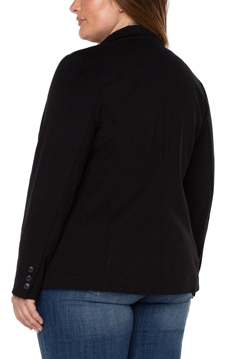 Liverpool Los Angeles Fitted One-Button Blazer, Alternate, color, Black