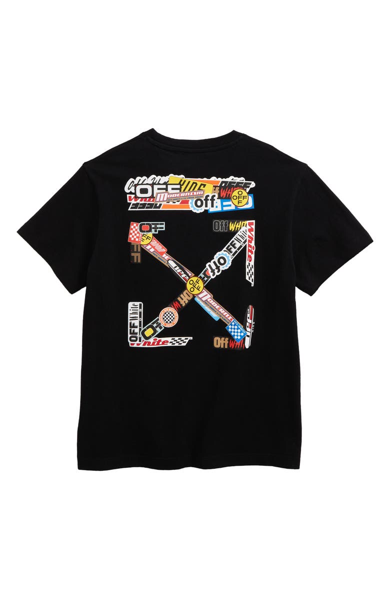 Off-White Kids' Racing Arrow Cotton Logo Graphic Tee, Alternate, color,