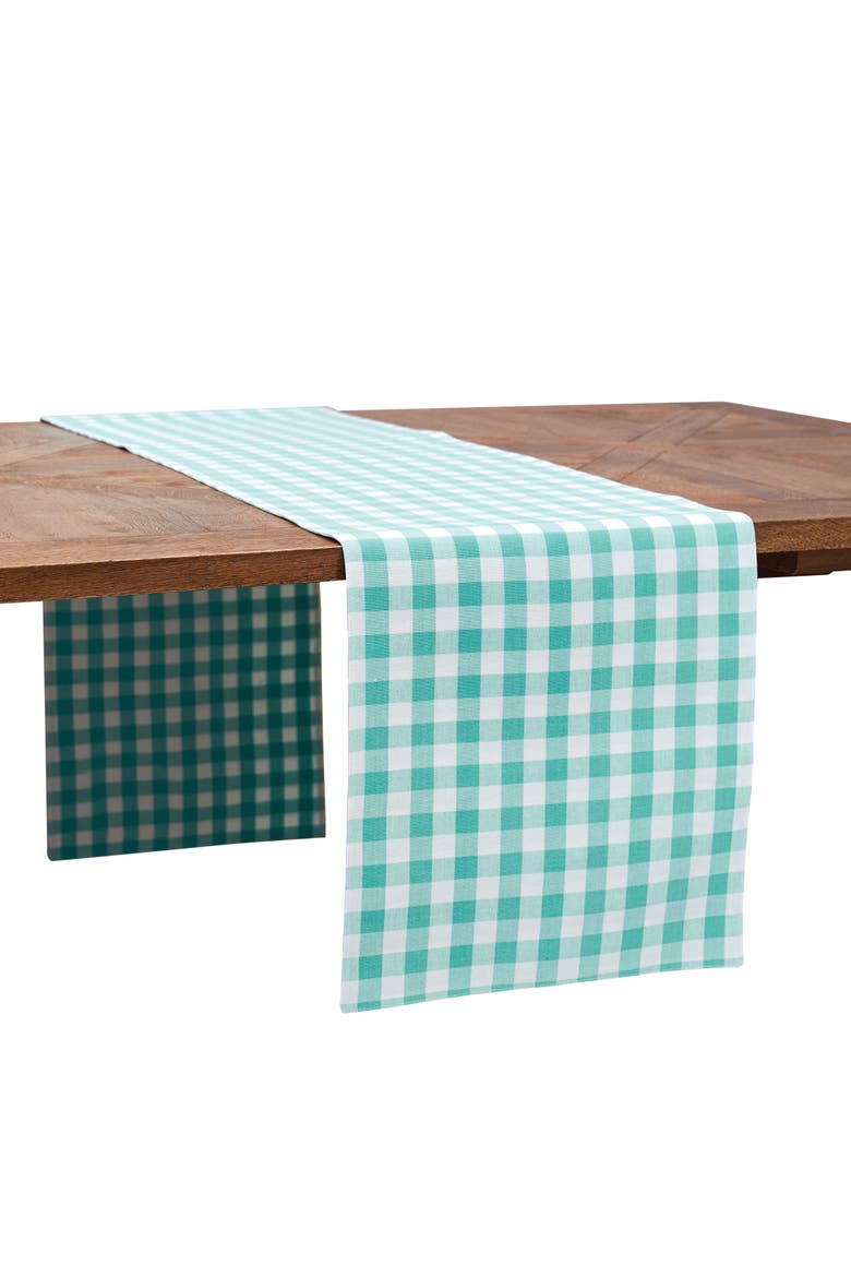 Ashford Aqua Table Runner 13" x 72", Alternate, color, Blue