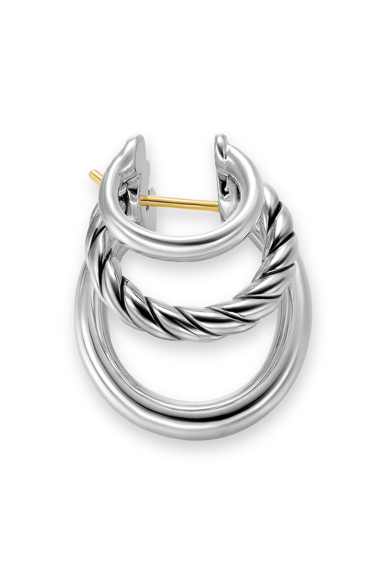 Mercer® Three Row Hoop Earrings in Sterling Silver, 21mm, Alternate, color, SILVER